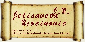 Jelisaveta Miočinović vizit kartica